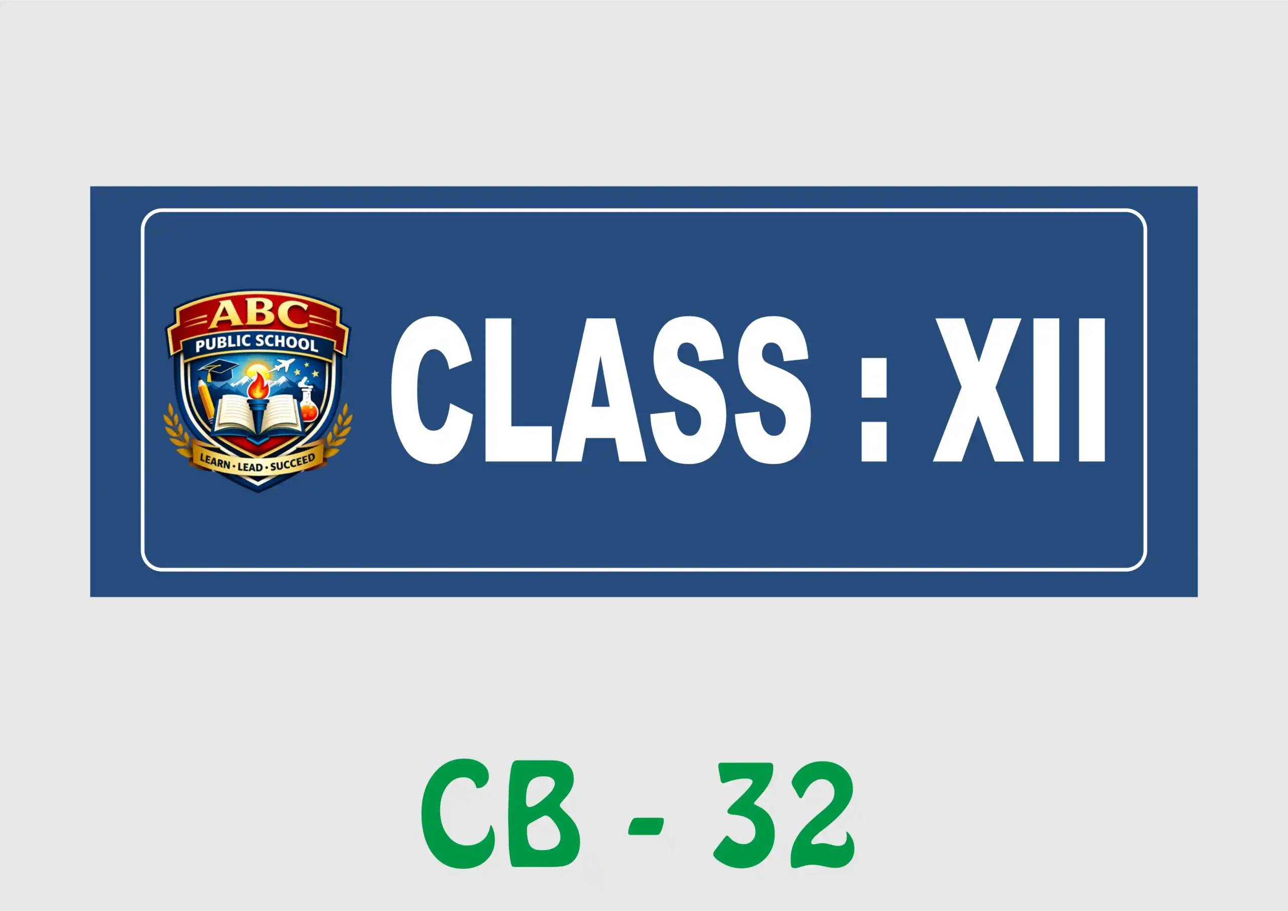 CB - 32 Wall Name Plate - Class XII - Image 1