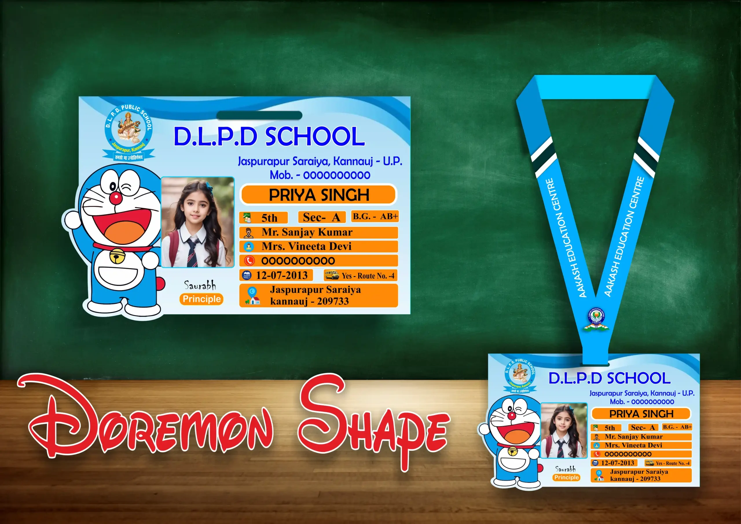 DOREMON SHAPE ACRLIC ID CARD Doremon Shape Acrylic ID Card - Image 1