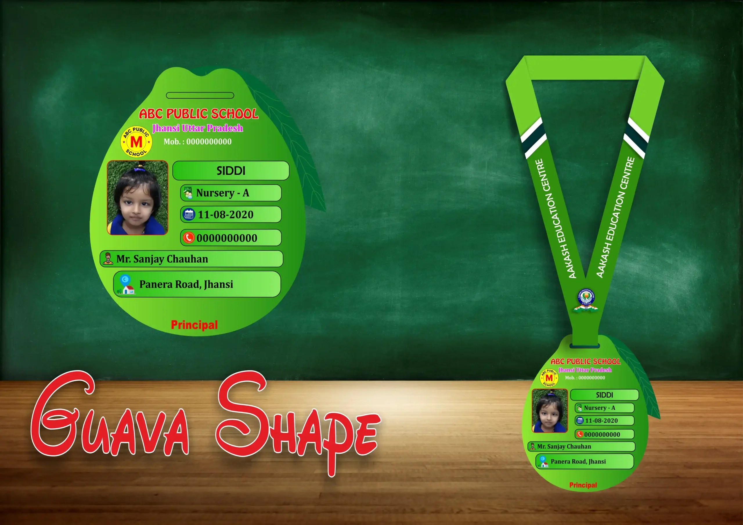 GUAVA SHAPE ACRLIC ID CARD Guava Shape Acrylic ID Card - Image 1