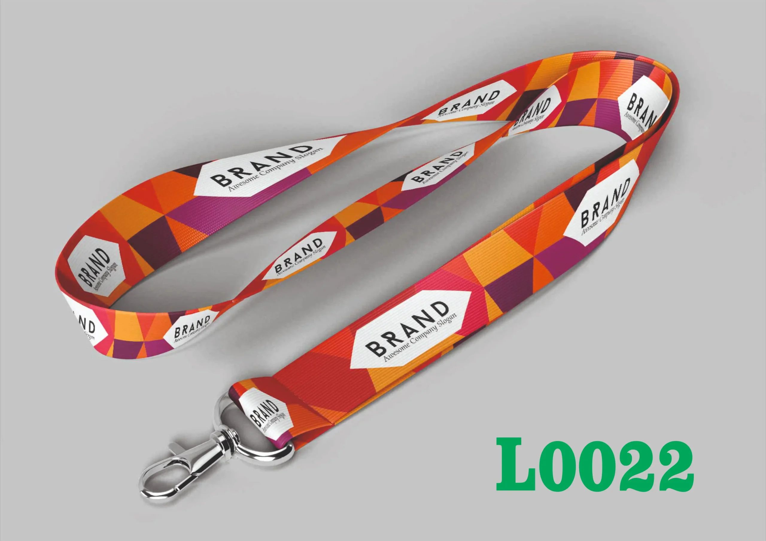 L0022 Digital Lanyard Template L0022 - Image 1