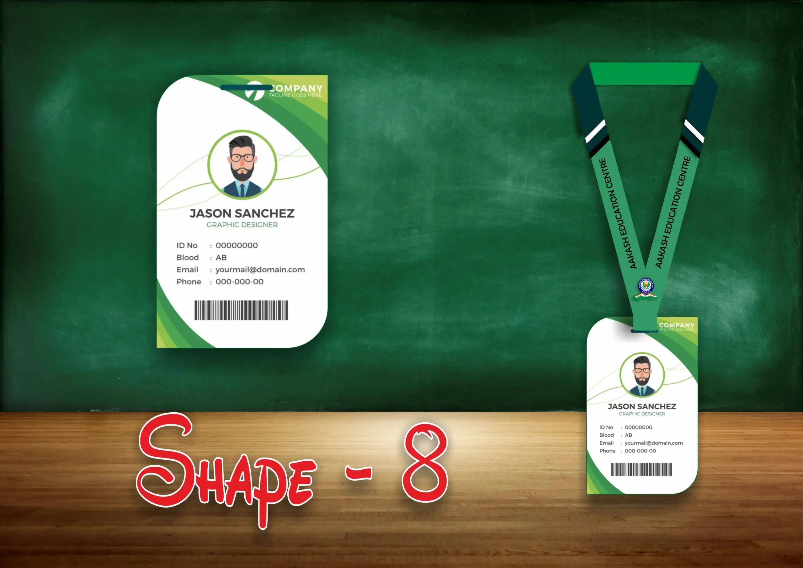 SHAPE - 8 ACRLIC ID CARD Shape 8 Acrylic ID Card - Image 1