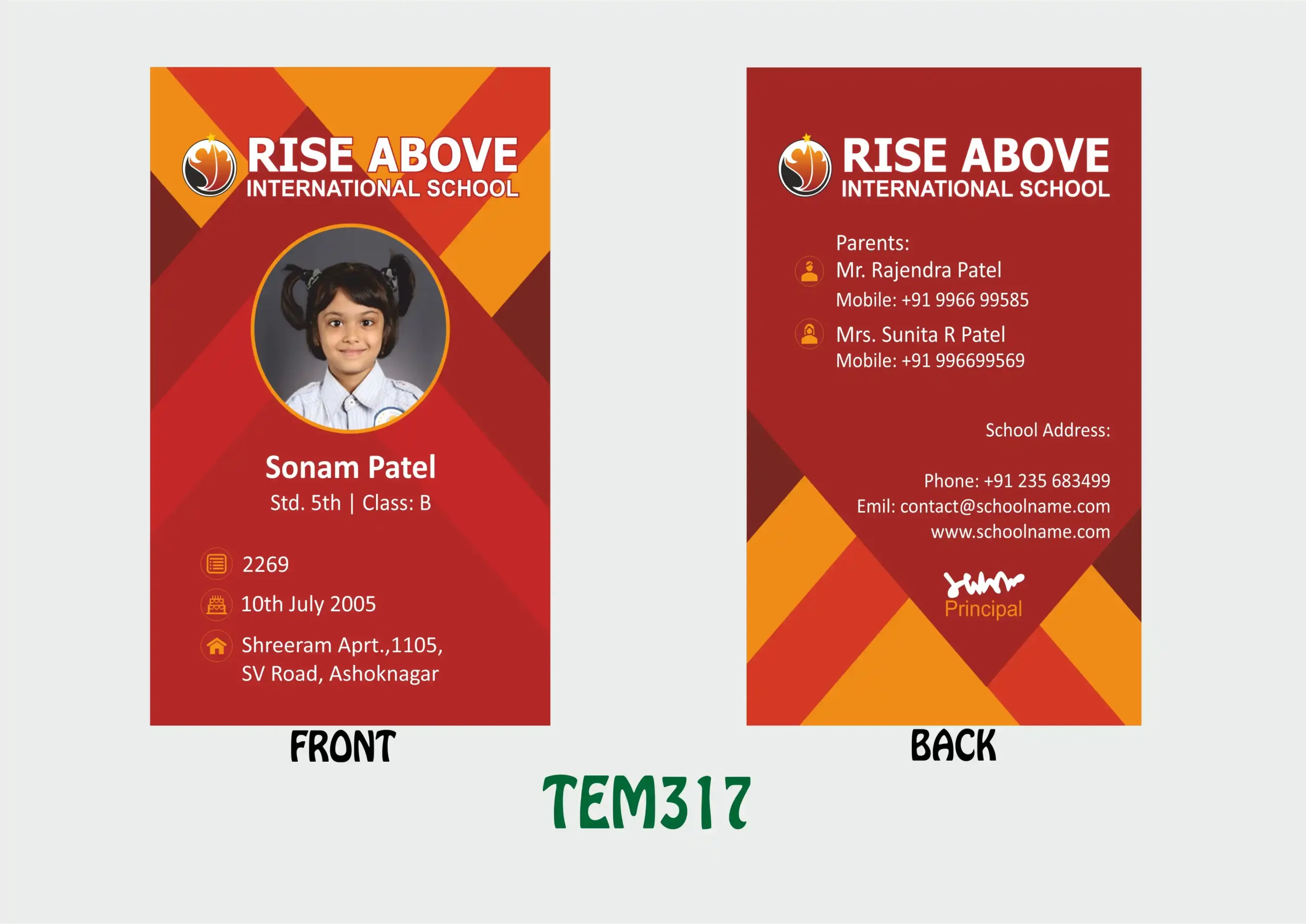 TEM-317 ID Card - TEM317 - Image 1