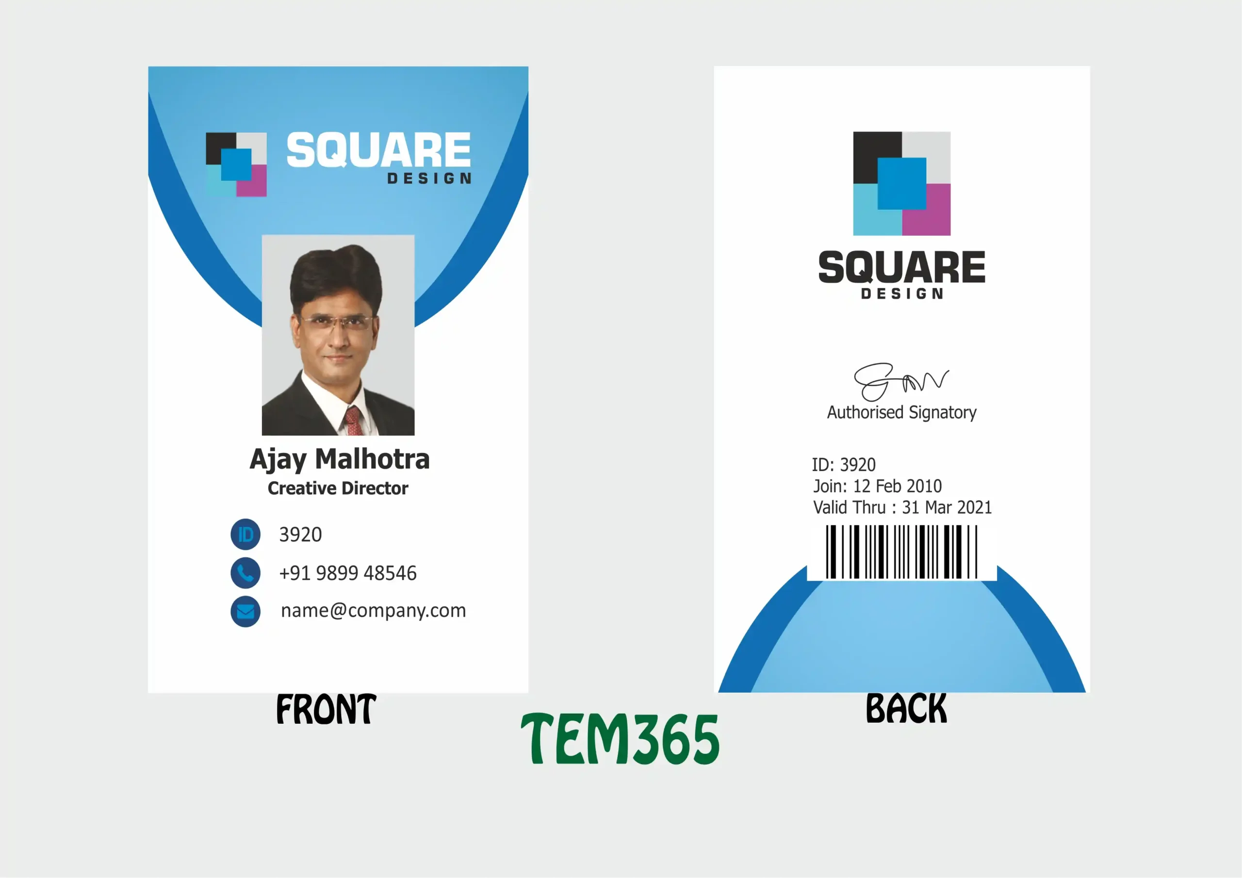 TEM-365 ID Card - TEM365 - Image 1