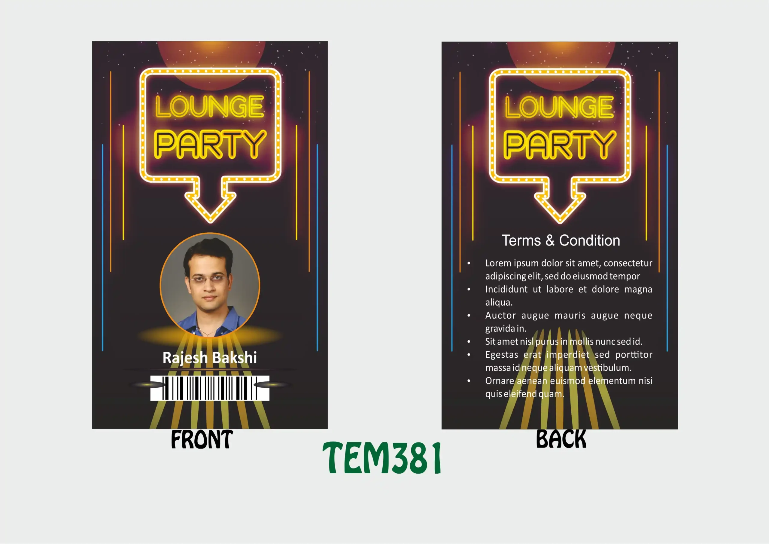 TEM-381 ID Card - TEM381 - Image 1